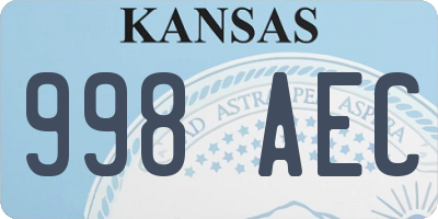 KS license plate 998AEC