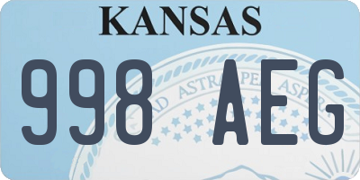 KS license plate 998AEG
