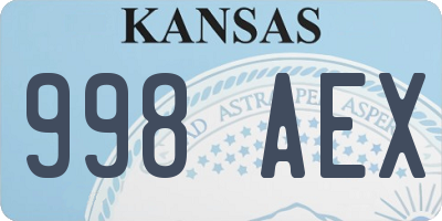 KS license plate 998AEX