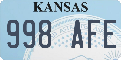 KS license plate 998AFE
