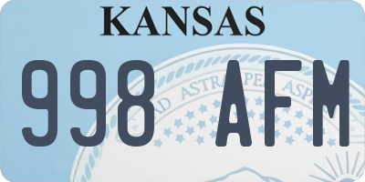 KS license plate 998AFM