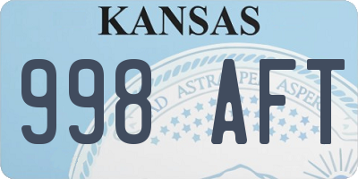KS license plate 998AFT