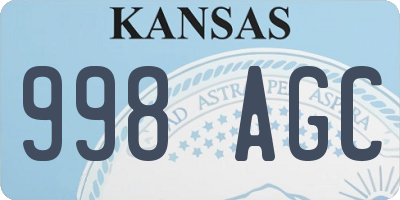 KS license plate 998AGC