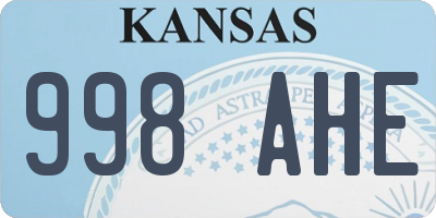 KS license plate 998AHE