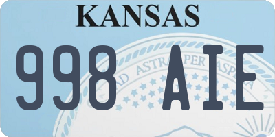 KS license plate 998AIE