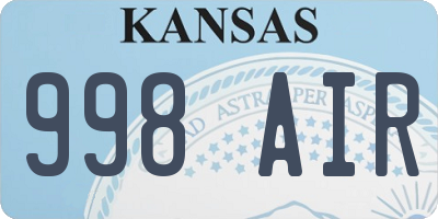 KS license plate 998AIR