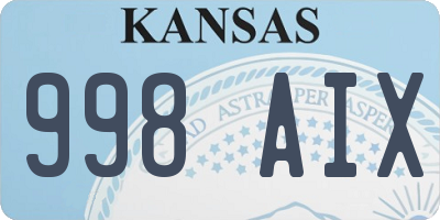 KS license plate 998AIX