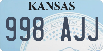 KS license plate 998AJJ