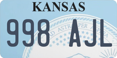 KS license plate 998AJL