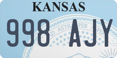 KS license plate 998AJY