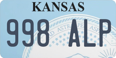 KS license plate 998ALP