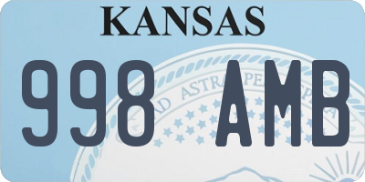 KS license plate 998AMB