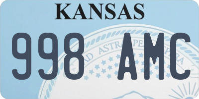 KS license plate 998AMC