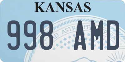 KS license plate 998AMD