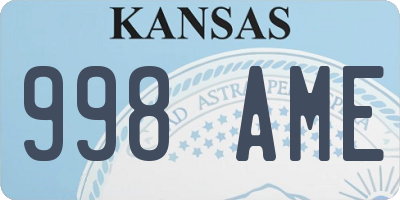 KS license plate 998AME