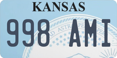 KS license plate 998AMI