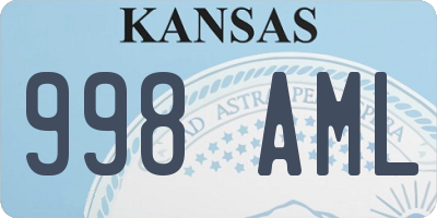 KS license plate 998AML