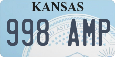 KS license plate 998AMP
