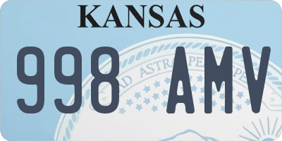 KS license plate 998AMV