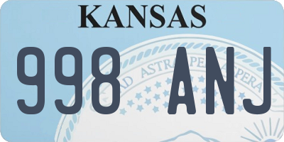 KS license plate 998ANJ