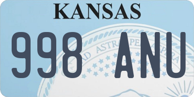 KS license plate 998ANU