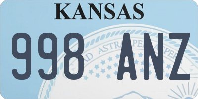 KS license plate 998ANZ