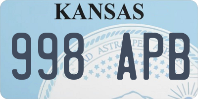KS license plate 998APB