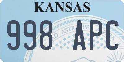 KS license plate 998APC
