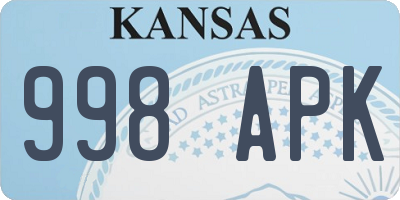 KS license plate 998APK