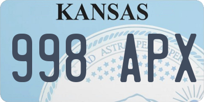 KS license plate 998APX