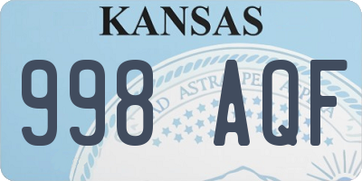 KS license plate 998AQF