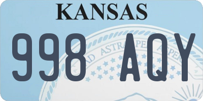 KS license plate 998AQY