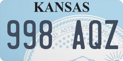KS license plate 998AQZ