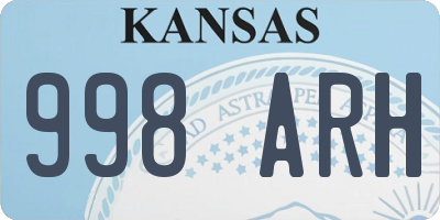 KS license plate 998ARH