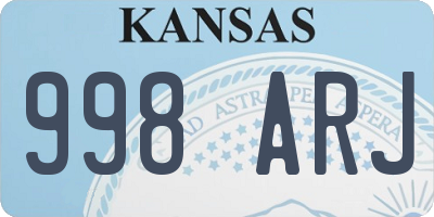 KS license plate 998ARJ