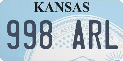 KS license plate 998ARL