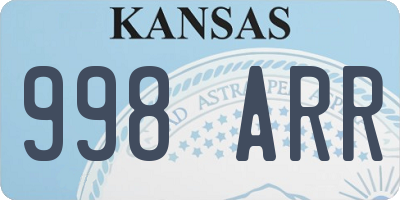 KS license plate 998ARR