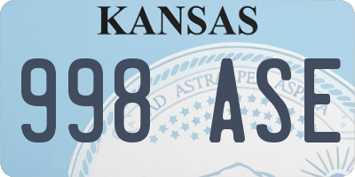 KS license plate 998ASE