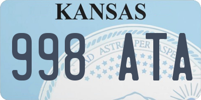 KS license plate 998ATA