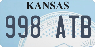 KS license plate 998ATB