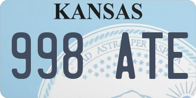 KS license plate 998ATE