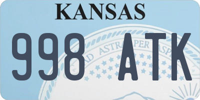 KS license plate 998ATK