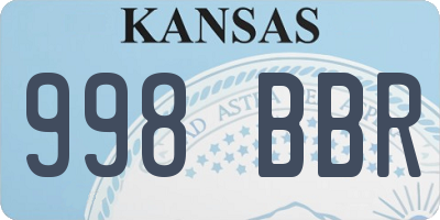 KS license plate 998BBR