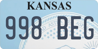 KS license plate 998BEG