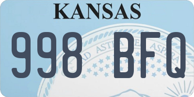 KS license plate 998BFQ