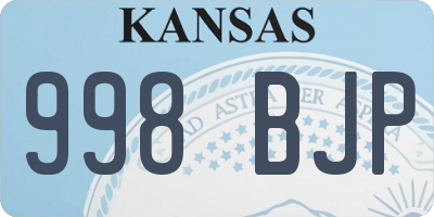 KS license plate 998BJP