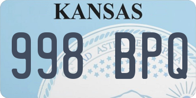 KS license plate 998BPQ
