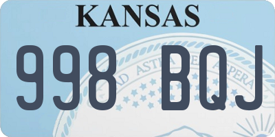 KS license plate 998BQJ
