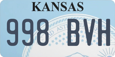 KS license plate 998BVH