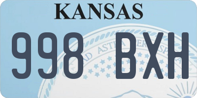 KS license plate 998BXH